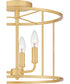 Abner 3-light Semi Flush Mount Aged Brass