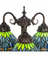 23" High Tiffany Hanginghead Dragonfly 3 Light Table Lamp