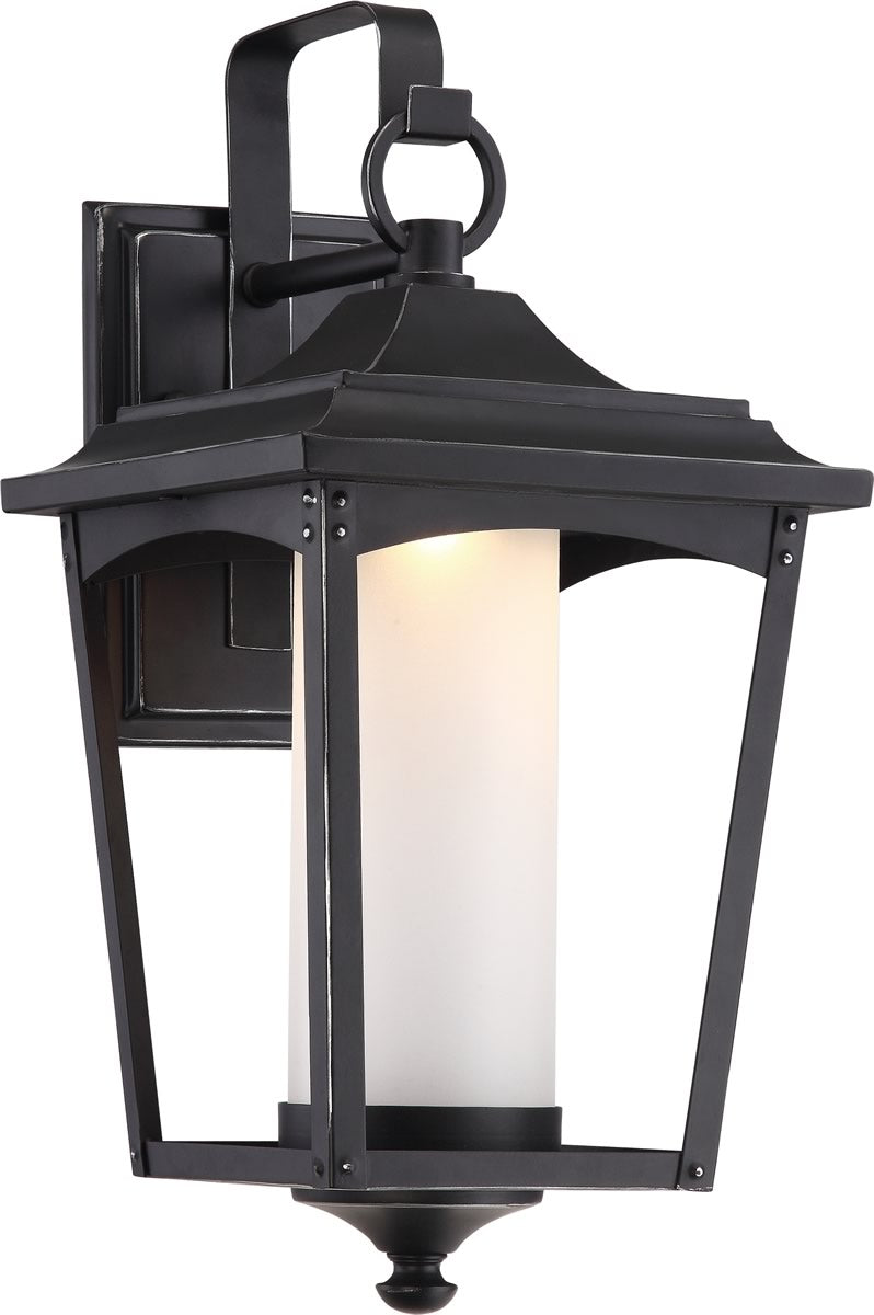17"H Essex 1-Light LED Outdoor Sterling Black