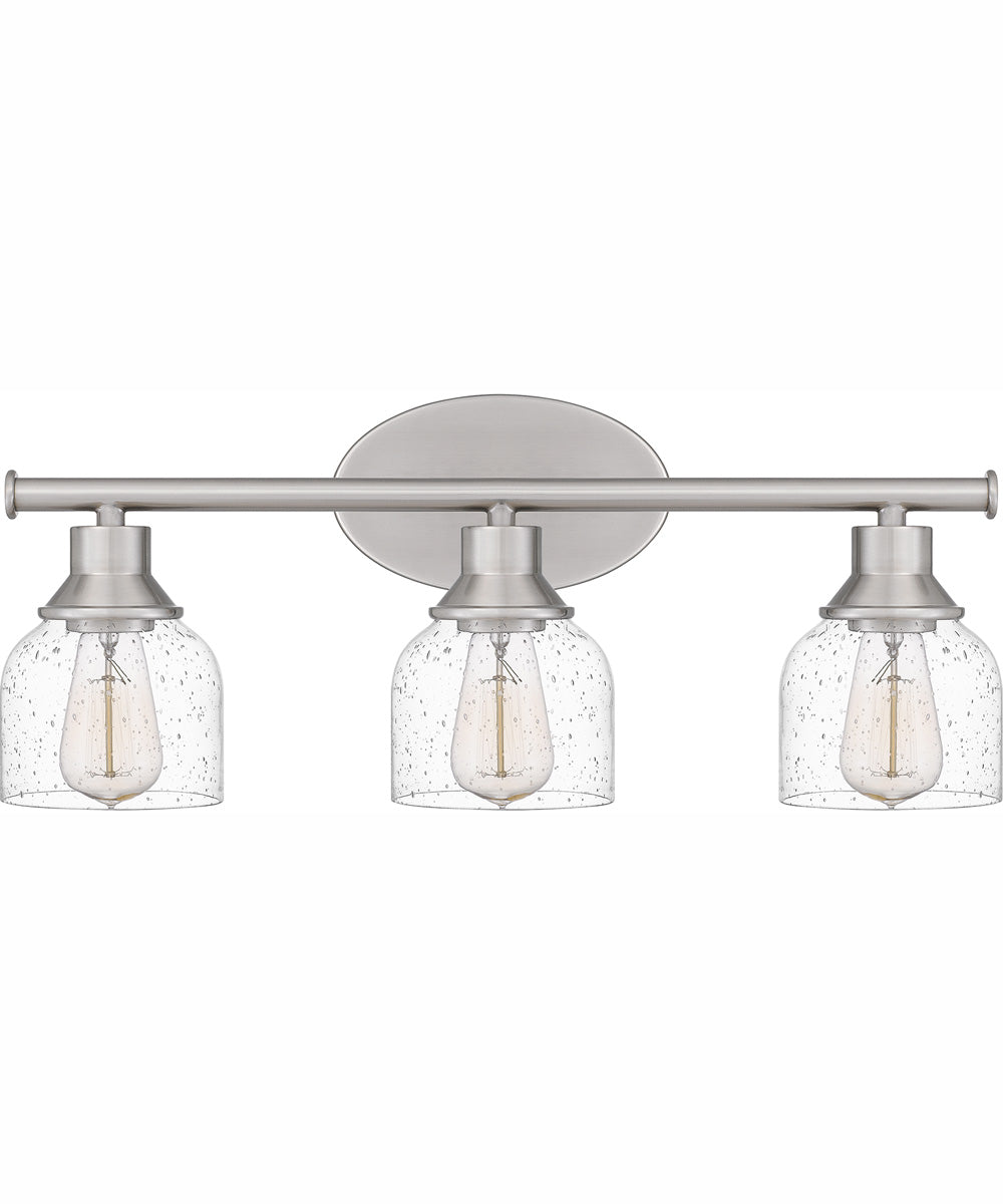 Caverly Large 3-light Bath Light Brushed Nickel