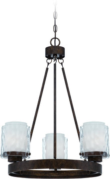 22"W Kenswick 3-Light Chandelier Peruvian Bronze