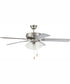 52" Decorator's Choice 3-Light Ceiling Fan Brushed Polished Nickel