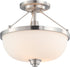 14"W Helium 2-Light Close-to-Ceiling Brushed Nickel