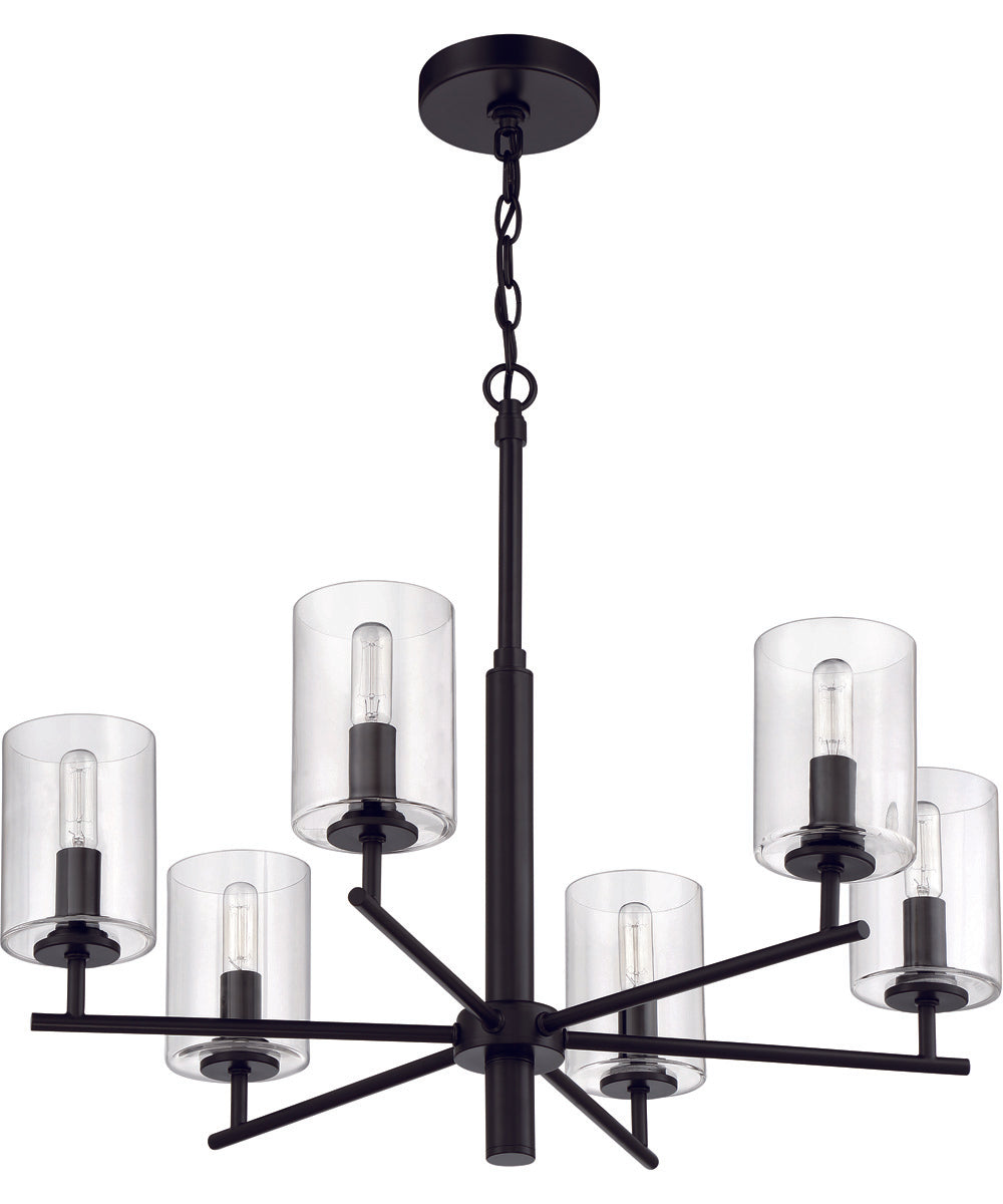 Hailie 6-Light Chandelier Flat Black