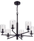 Hailie 6-Light Chandelier Flat Black