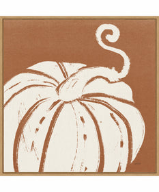 Framed Autumn Tones VI Dark Orange by Anne Tavoletti Canvas Wall Art Print (30  W x 30  H), Sylvie Maple Frame