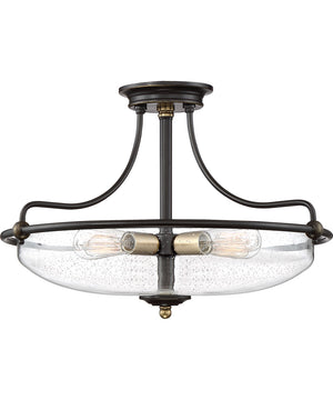 Griffin Extra Large 4-light Semi Flush Mount Palladian Bronze
