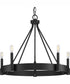 Breckenridge 5-Light Rustic Farmhouse Chandelier Matte Black