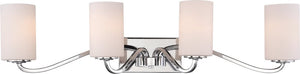 34"W Willow 4-Light Vanity & Wall Polished Nickel