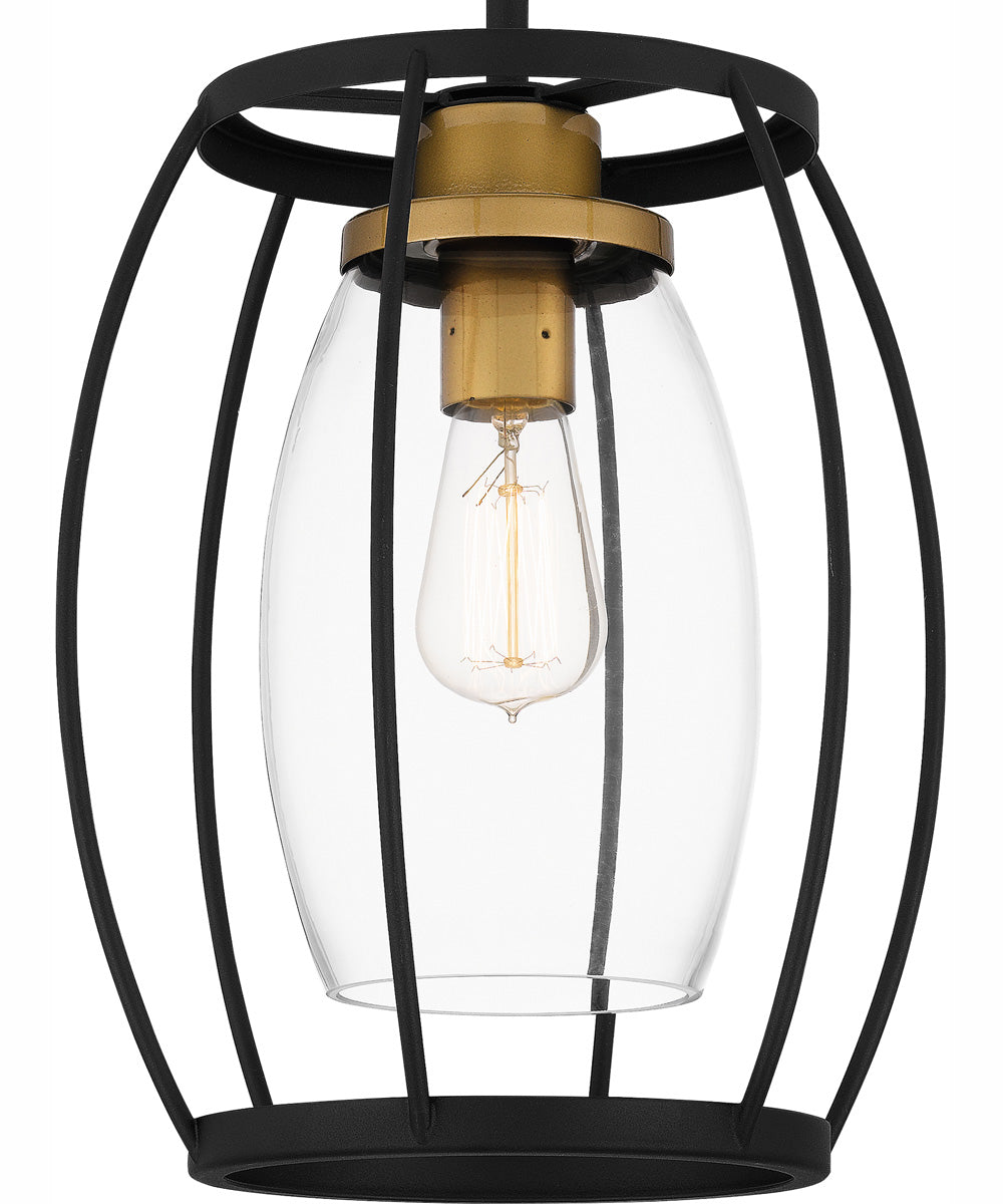 Thyme 1-light Mini Pendant Earth Black