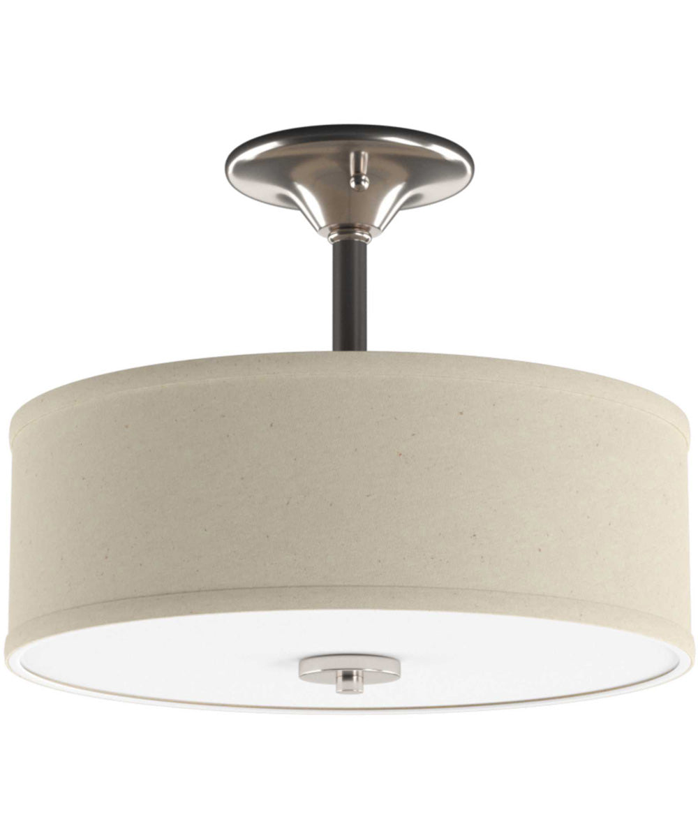 Inspire 2-Light 13" Semi-Flush Brushed Nickel