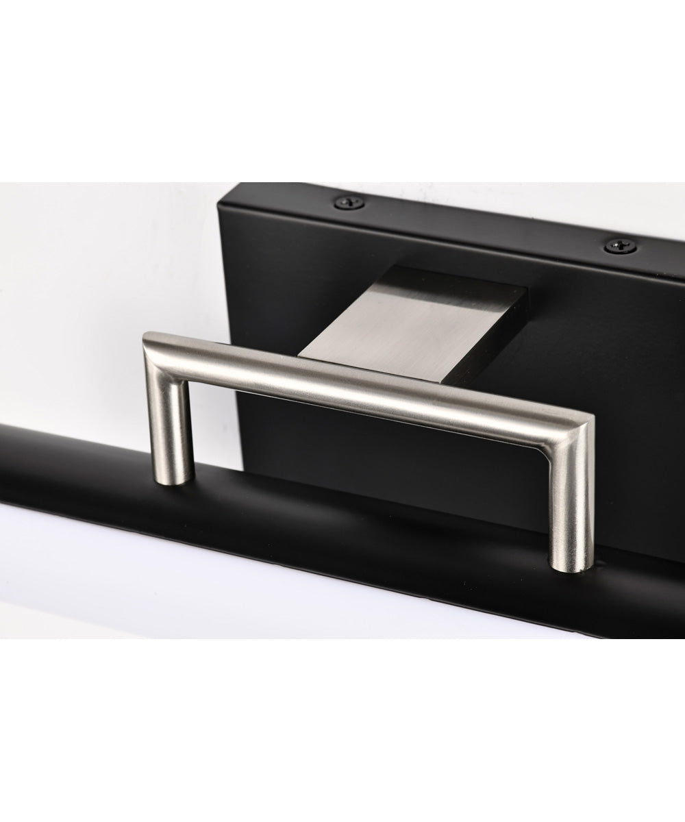 Solano  Vanity & Wall Black / Brushed Nickel