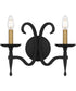 Octavia Small 2-light Wall Sconce Earth Black