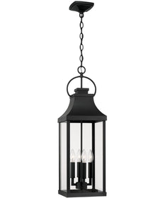 Bradford 4-Light Outdoor Hanging-Lantern Rain or Shine - Black