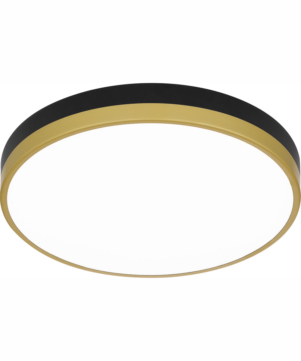 Weldin Medium Flush Mount Matte Black Gold