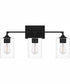 Prescott Large 3-light Bath Light Matte Black