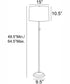 Sandoval 1-Light 3Pcs Floor & Table Lamp Set Brushed Nickel/White Shade