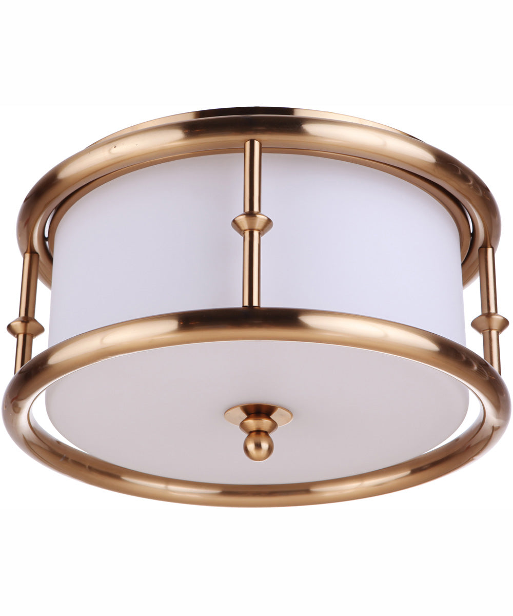 Marlowe 3-Light Flush Mount Satin Brass