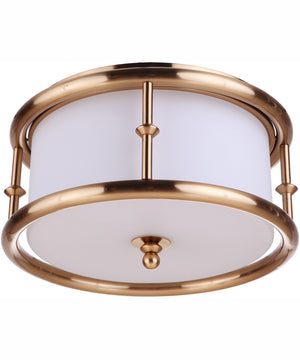 Marlowe 3-Light Flush Mount Satin Brass