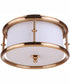 Marlowe 3-Light Flush Mount Satin Brass