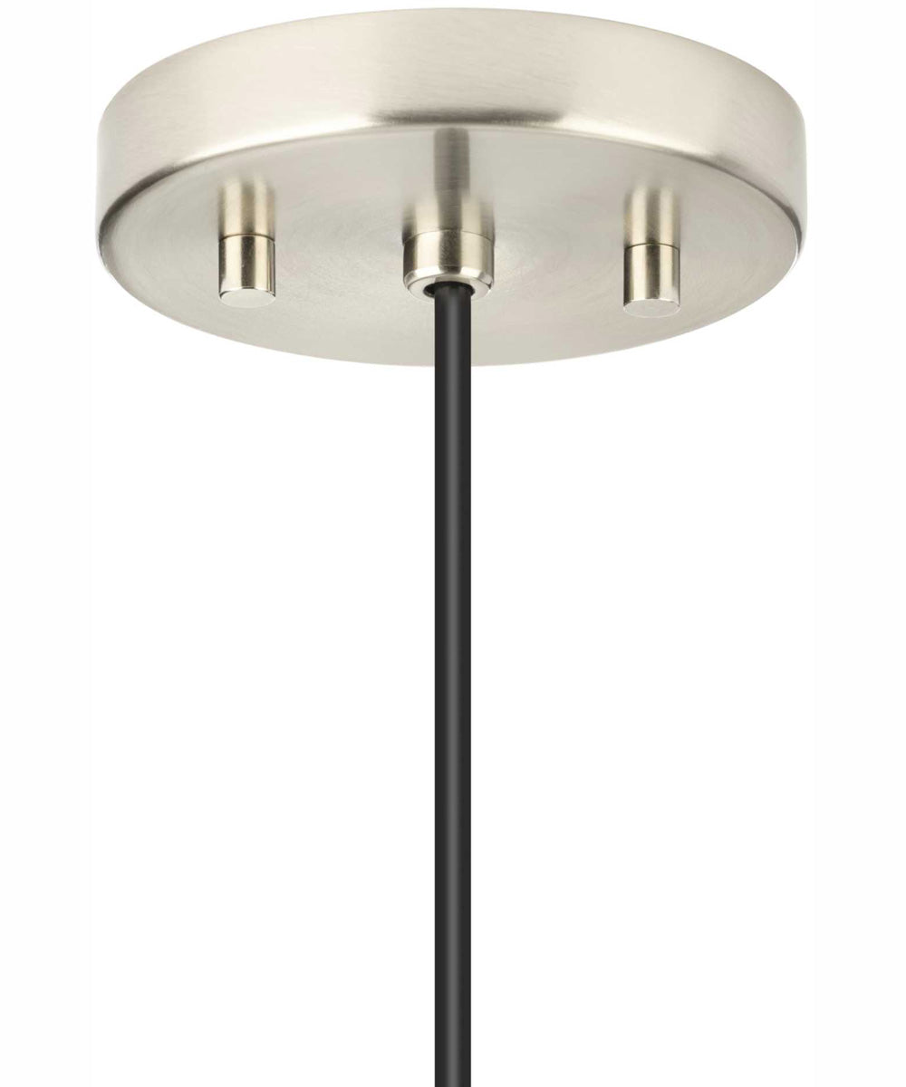 Markor 1-Light Black Parchment Shade Transitional Pendant Brushed Nickel;Matte Black;Vintage Brass