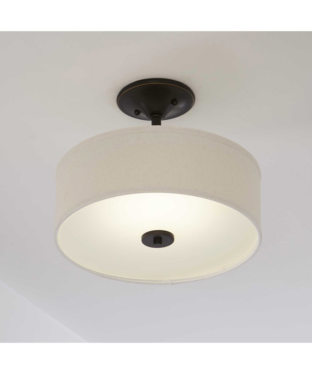 Inspire 1-Light 13" LED Semi-Flush Mount Antique Bronze