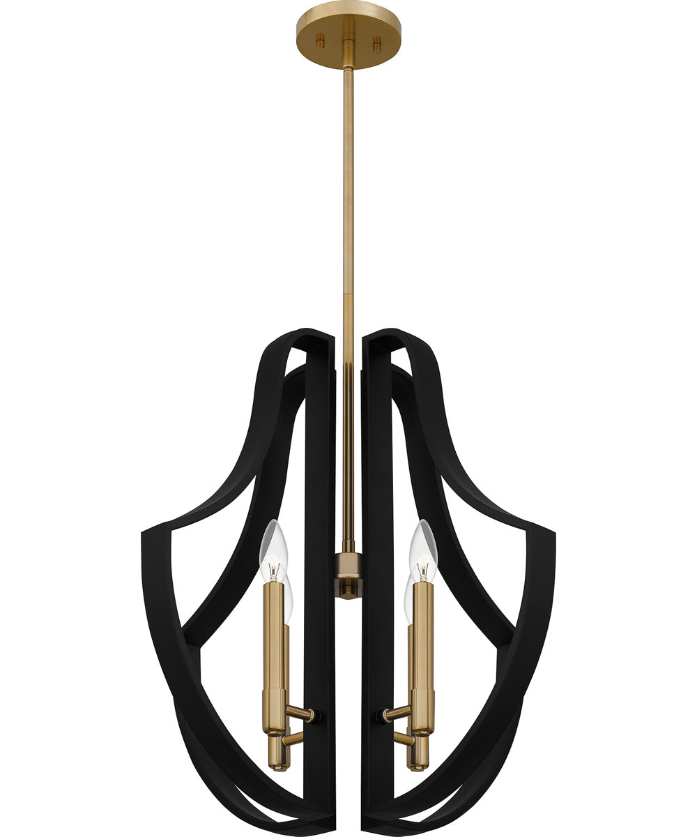 Quoizel Pendant 4-light Pendant Matte Black