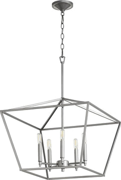 21"W Gabriel 5-light Nook Chandelier Classic Nickel