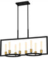 Quoizel Linear Chandelier 8-light Island Light Matte Black