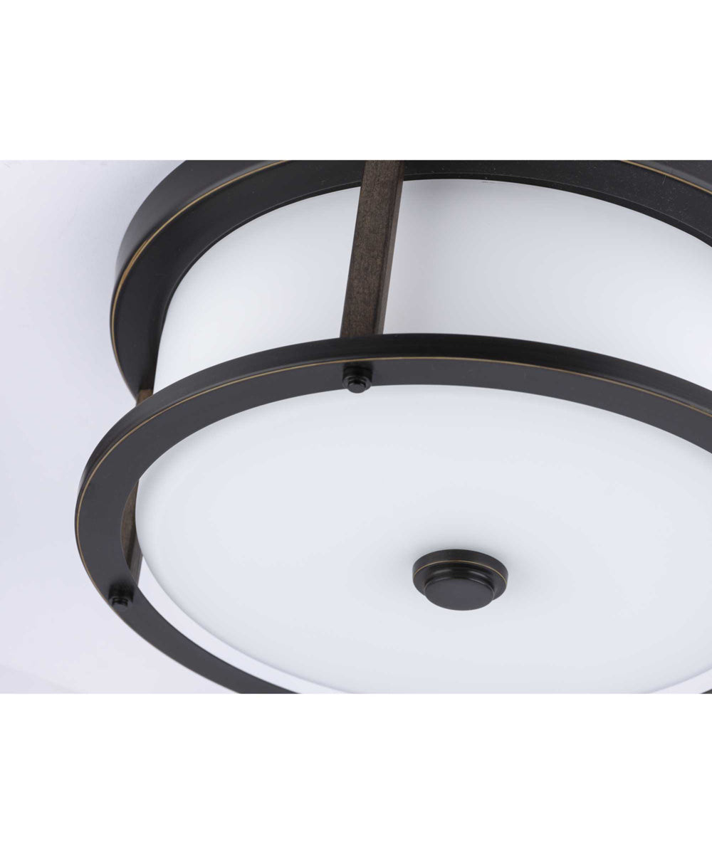 Mast 2-Light 13" Flush Mount Antique Bronze