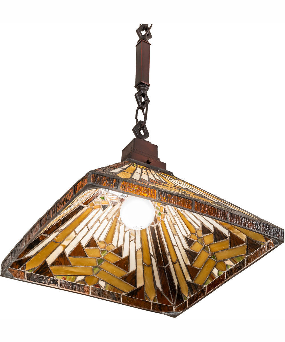 14" Square Nuevo Mission Pendant