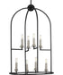 Seneca 8-Light Farmhouse Pendant Light Matte Black
