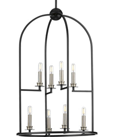 Seneca 8-Light Farmhouse Pendant Light Matte Black