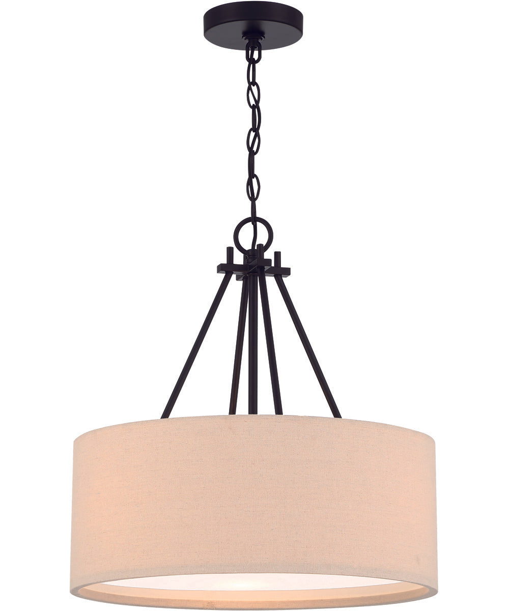 Duke 3-Light Pendant Flat Black