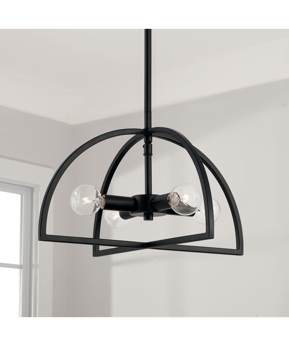 Lawson 4-Light Semi-Flush Matte Black