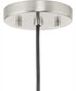 Perimeter 1-Light Mid-Century Modern Pendant with metal Shade Brushed Nickel