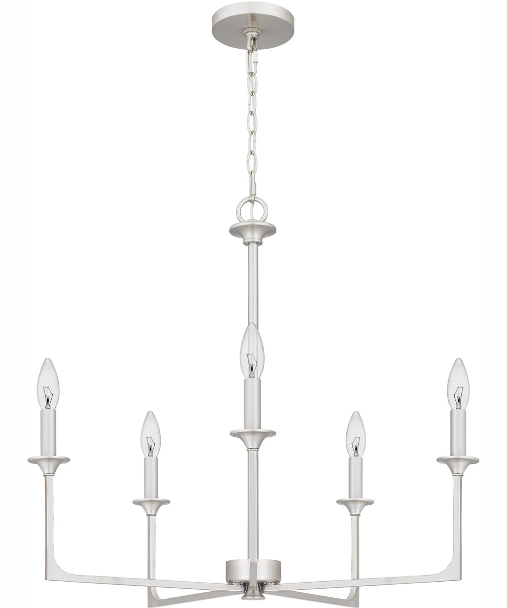 Prescott 5-light Chandelier Brushed Nickel