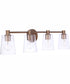Emilio 4-Light Vanity Satin Brass