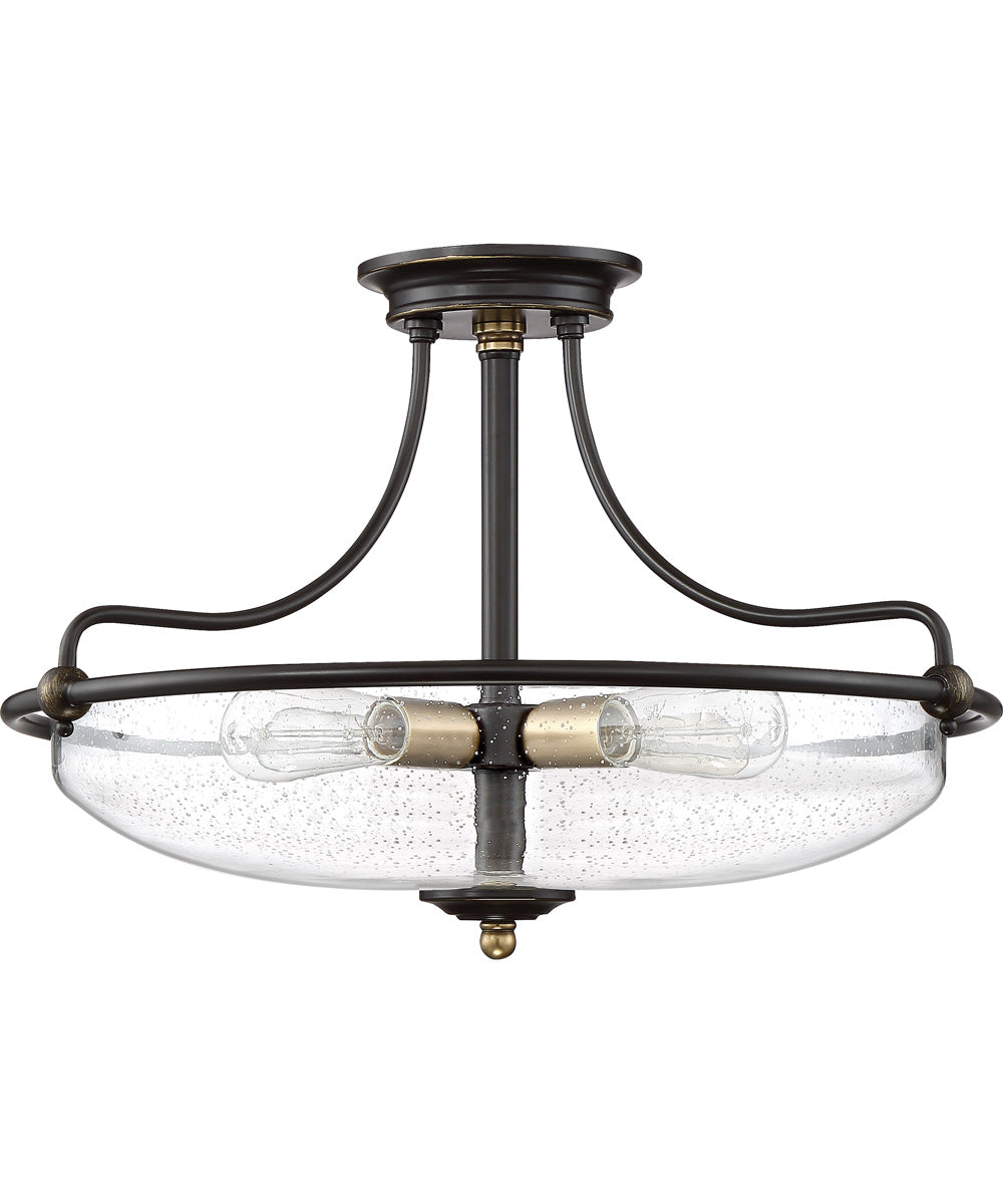Griffin Extra Large 4-light Semi Flush Mount Palladian Bronze