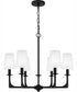 Hough 6-light Chandelier Mystic Black