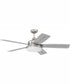 54" Drew 1-Light Ceiling Fan Brushed Polished Nickel
