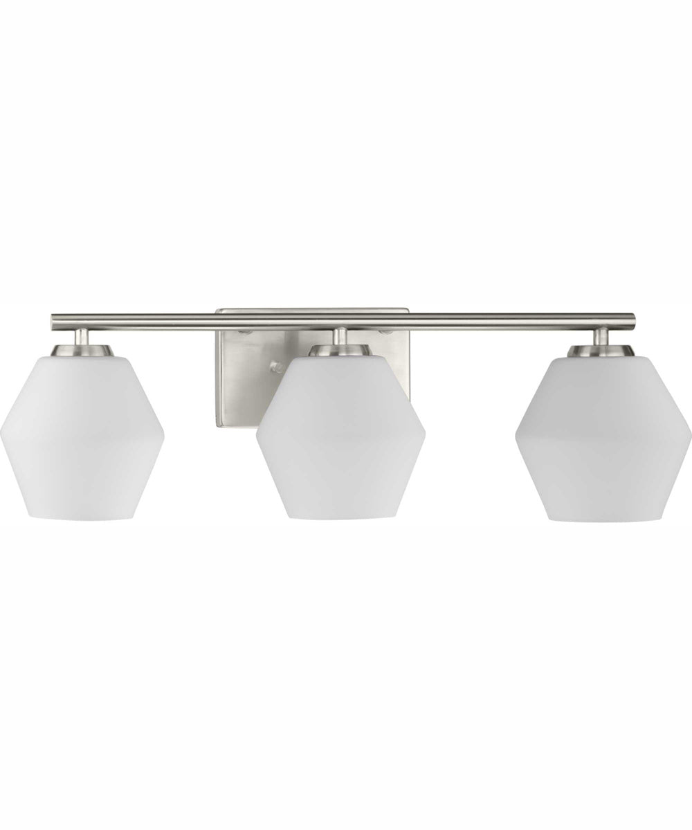 Copeland 3-Light Vanity Mid-Century Modern Vanity Light Brushed Nickel