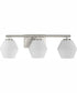 Copeland 3-Light Vanity Mid-Century Modern Vanity Light Brushed Nickel