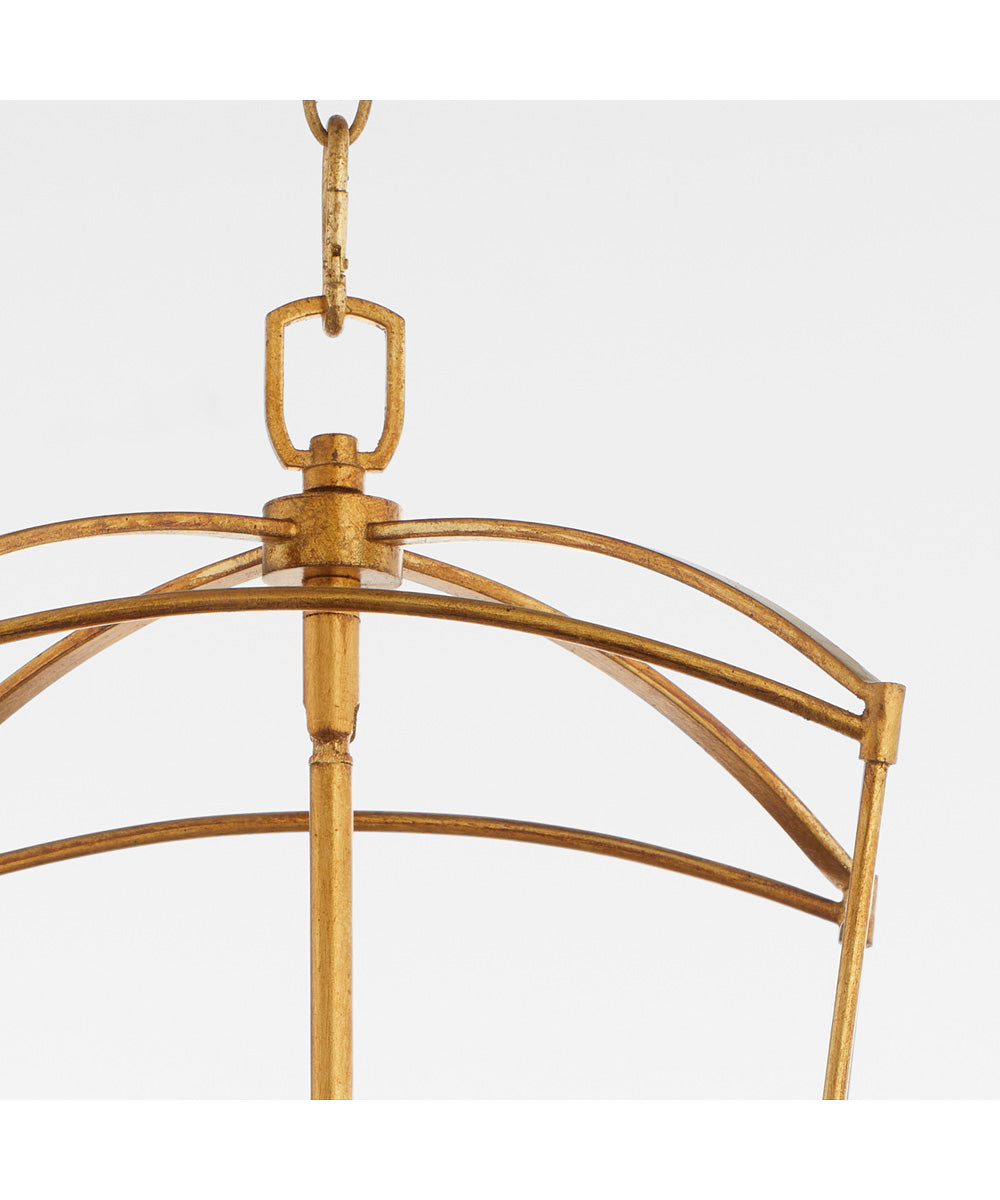 Mantle 3-light Entry Foyer Hall Chandelier Gold Leaf