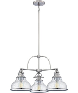 Grant Medium 3-light Chandelier Brushed Nickel
