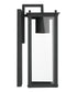 Hunt 1-Light Outdoor Wall Mount Rain or Shine - Black with Clear Glass