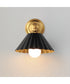 Primrose 1-Light Wall Sconce Black / Gold Leaf