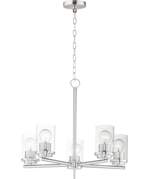 Corona 5-Light Chandelier Satin Nickel