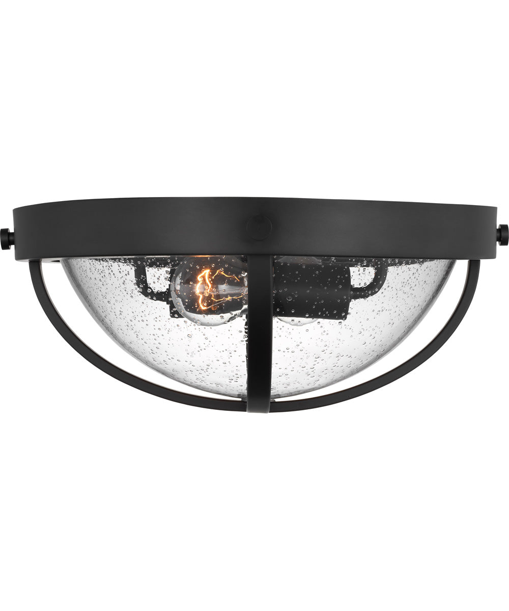 Lincoln 2-Light Close-to-Ceiling Matte Black