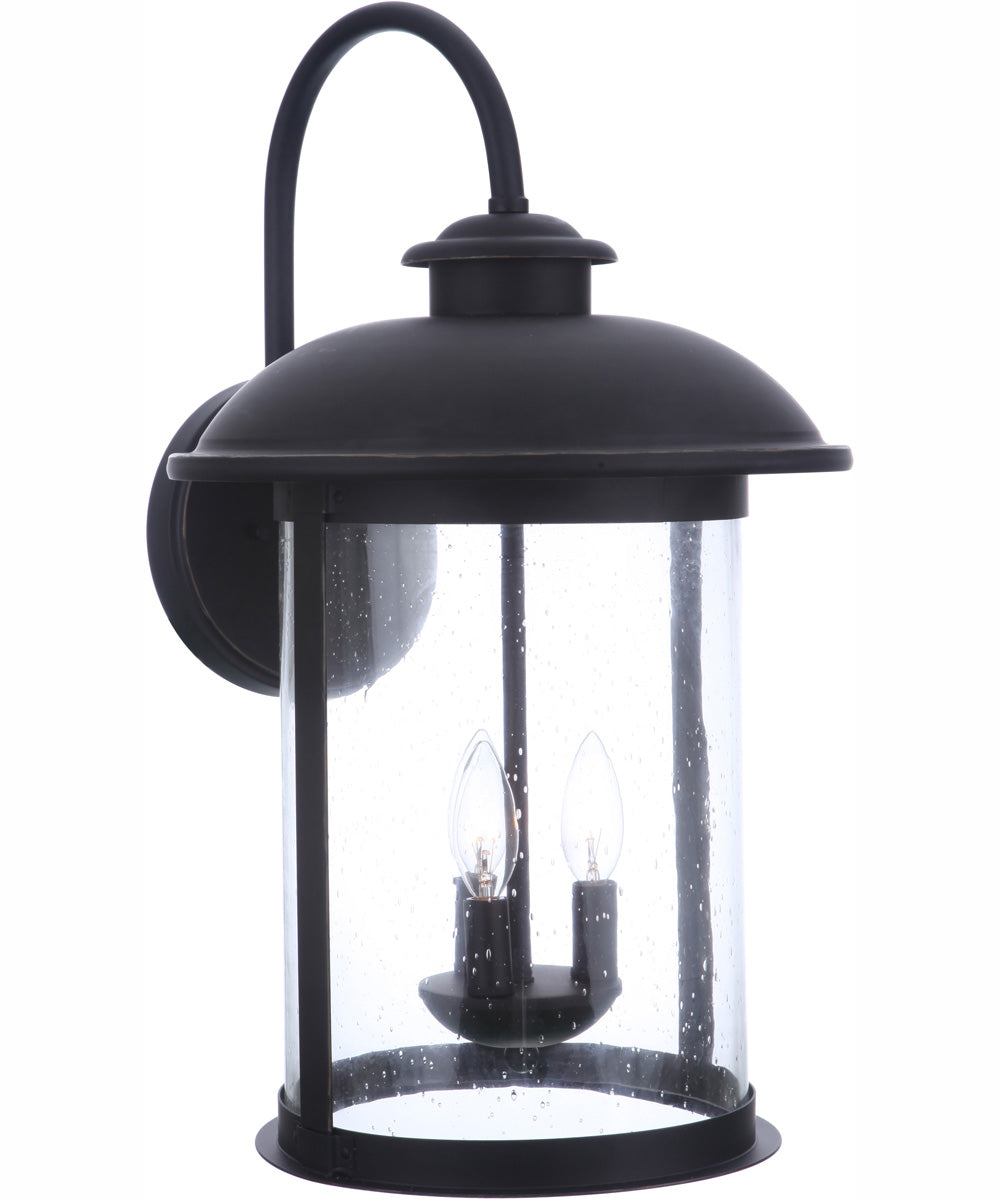 O'Fallon 3-Light Outdoor Wall Lantern Dark Bronze Gilded